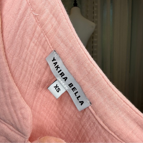 Yakima Bella Peach Midi Dress with Button Detail and Pockets - Picture 5 of 7